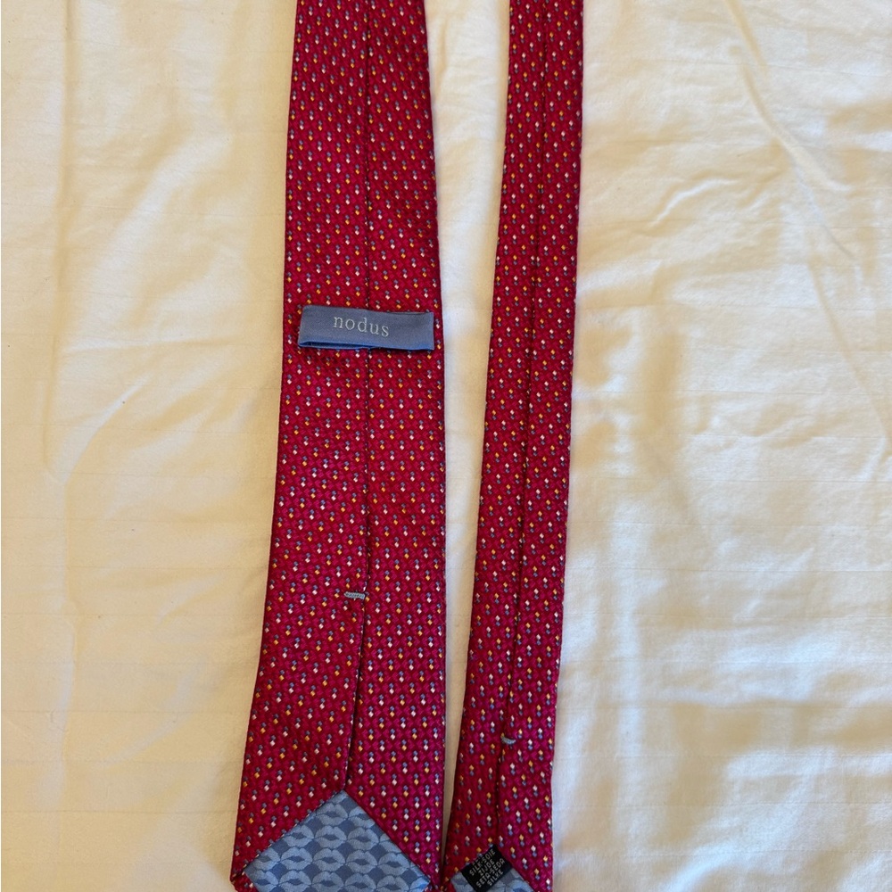 Nodus Red Patterned Men's Silk Tie